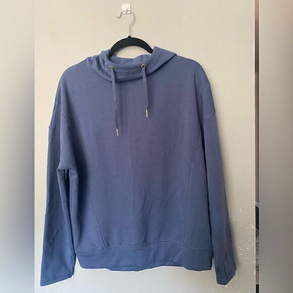 Jockey Supersoft Hooded Blue Pullover Sweatshirt M - Picture 1 of 7